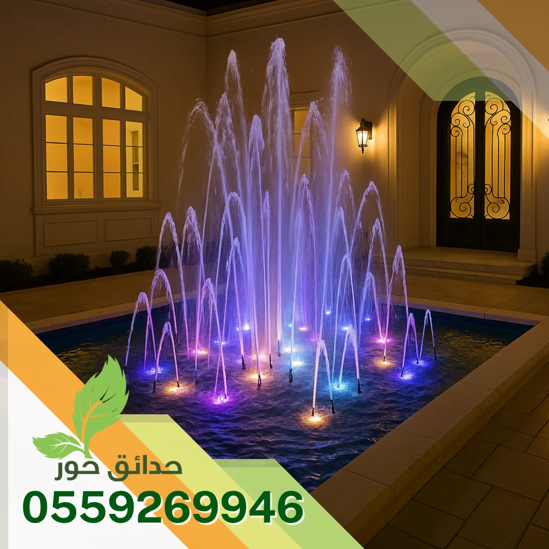 نوافير تفاعلية راقصة بالرياض