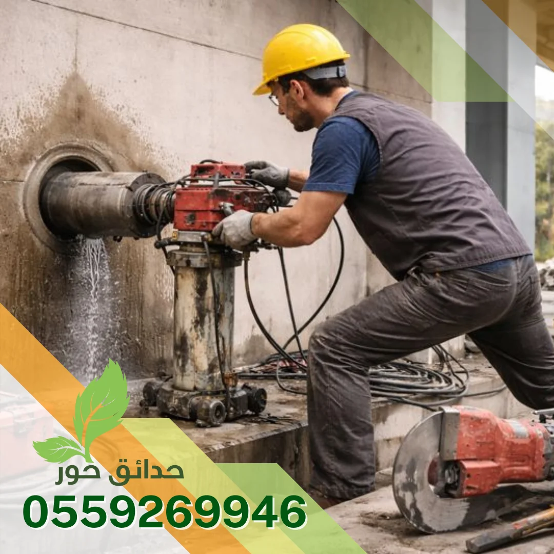 فتحات كور وقص خرسانة بالرياض